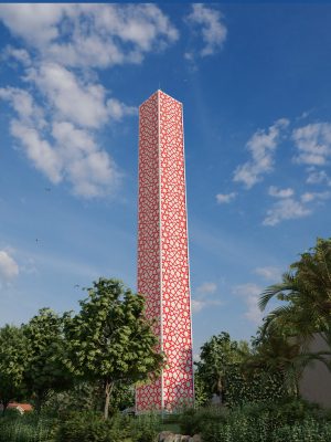 SQUARE FULL CAMOUFLAGED TOWER-